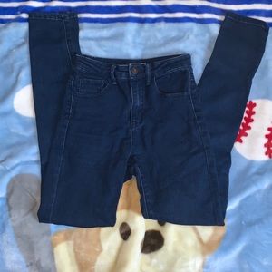Navy Blue Skinny Jeans (High Waisted)